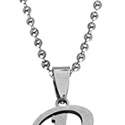 English Alphabet Initial Charms Letter Initial R Alphabet Silver Stainless Steel Letters Script Name Pendant Chain Necklace from A-Z for For Men And Women-image-11