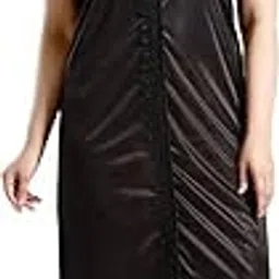 jasmine creations Women's Satin Nightgown, Front Lace Maxi Nighty, Premium Sleepwear-picture-56