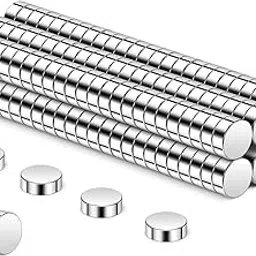 SNOOGG 4x1.5MM 40 Pack Silver, Smooth Crafting Supply Magnetic Whiteboard Erasers, for Craft Cleanup, Science Lab Use & Office Presentation Maintenance.(Not use for Age Under 14 Years)-picture-16