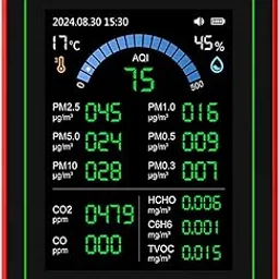 AUNMAS Air Quality Monitor, Multi Parameter with Highly Sensitive Sensors, Data Logging and Analysis, for Home and Office Use ZN MT32-picture-28