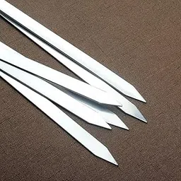 Kitchen Trust® Stainless Steel Flat Kebab Skewers, 19 inch Turkish Skewers, Perfect for Koobideh Kebab, Turkish Style and paneer Tikka BBQ with one -Brush - Free - (Pack of 6pcs)-image-76