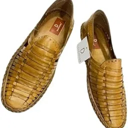 Men’s Kolhapuri Shoes Style with Traditional Comfortable Cushion Handmade Shoes (Brown)-image-14
