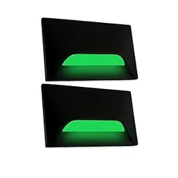 Italic Black 3&4 Modular Western LED Foot Light Convertible Under Cabinet Light, Soft White Outdoor Deck Wall Recessed Foot Stair Nosing Light (Green, Pack of 2)-picture-19