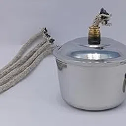 Stainless Steel Spirit Lamp with 4 Cotton Wicks Rope (Pack of 1)-picture-21