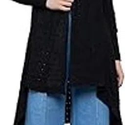 wear lusso Women’s Woolen V-Neck Open Front Shrug Cardigan | Long Sleeve Winter Sweater for Girls & Ladies | Stylish Warm Outerwear in Trendy Colors-picture-27