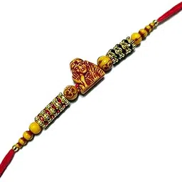 Sai baba Rakhi Raksha Bandhan Designer Sai ram rakhi bracelet Moli rakhi for brother bhai Sister with tilak pack-image-8