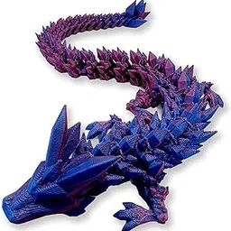MTRoyaldia 12" 3D Printed Dragon, Articulated Dragon, Crystal Dragon, Dragon Fidget Toy, Home Office Decor Executive Desk Toy, Fantasy-picture-18