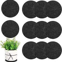 GREENSHEEP Plant Pot Coaster Mat - Reversible Waterproof Round Absorbent Felt Fabric Plant Pad for Gardening Indoor and Outdoor Pots 4/6/8/10 Inch (Dark Grey, 20 Pieces)-picture-45