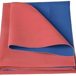 Pmw - Waterproof Rubber Bed Protector – Reusable Mackintosh Sheet for Baby, Kids & Adults - Mattress & Crib Protection - Hospital & Home Use (1 x 1 Mtr: Blue-Pink) image 1