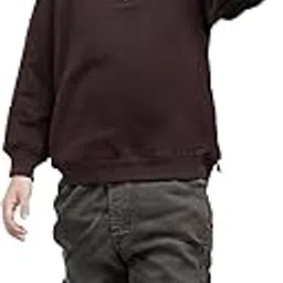 T2F Boys Cotton High Neck Oversized Fit DropShoulder Sweatshirt-image-1
