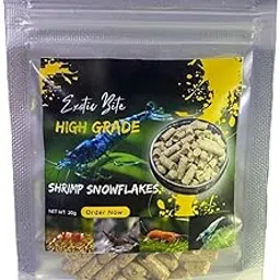 Exotic Bite Shrimp Snowflakes, Freshwater Ornamental Shrimp Fish Food, 20 G,All Life Stages-picture-25