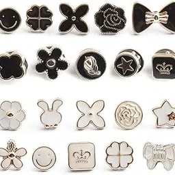 Brooch Buttons for Women Cover Up Anti-Exposure, No Sew Shirt Safety Pearl Brooch Pins Instant Button for Saree Clothing Jeans Dress Coat Bags Accessories DIY Craft Supplies, Set of 20-image-4