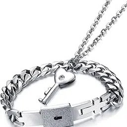 young & forever Gift Fashion Long Distance Touch Gold Silver Rose Gold Couples Friendship Best Friend hand Couple matching Mens Magnetic Magnet bracelets for Women/Girls Silver bracelet for Men/Boys-picture-37