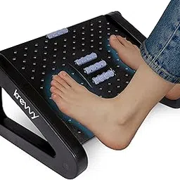 Krevvy Adjustable Foot Rest Under Table for Office and Home | Comfortable Foot Rest with Ergonomic Design | Footrest with Acupressure Points, Roller, 6 Height Adjustment & Non-Slip Legs | Ideal for Desk Work & Long Sitting Hours-picture-17