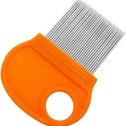 Alexvyan Metal Teeth| Stainless Steel| Plastic Handle | Magnifier Lens | Head Lice| Nit & Egg| Easy to Use| Reusable Comb for School Kids & Women (Orange)-picture-16