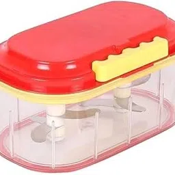 Garth Manual Food Chopper with Dual Blade System Vegetable and Fruit Twin Chopper Plastic Non Electric Cutter Mixer Quick Cutter Quick Handy Chopper for Fruits Vegetables(Multicolor)-image-3
