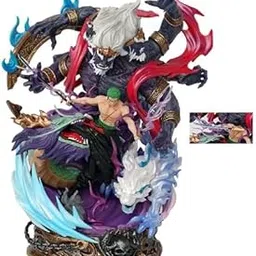 Trunkin One Piece Roronoa Zoro Demon Dragon god The Mythological Asura 20cm Action Figure-picture-56