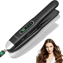 SUNMAY Cordless Hair Straightener, 0.85 Inch Titanium Portable Hair Straightener for Travel, Cordless Mini Flat Iron Hair Straighteners and Curlers 2 in 1, Dual Voltage, On-The-Go & 20S Fast Heat Up-image-37