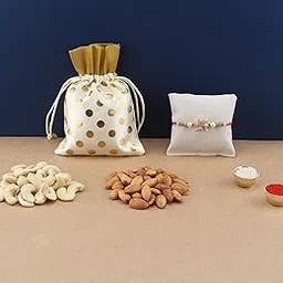 SFU E Com Rakhi With Dry Fruit Potli For Rakshabandhan Gift | Dry Fruit Gift Potli For Brother | Dry Fruits Gift Potli | Rakhi With Dryfruits | 002-picture-18