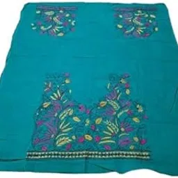 santiniketan hasta shilpo Women’s Pure Cotton Kantha Stitch Hand Embroidery Blouse Piece | Handmade Fabric for Tailoring | Traditional Bengali Kantha Work Material for Saree Blouse-picture-14