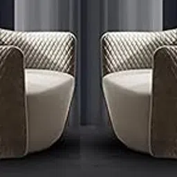 Accent Chairs for Living Room | Modern Armchair in Velvet Fabric with Golden Legs | Set of 2 Chair for Home, Office, Restaurent, Cafe A34-picture-20