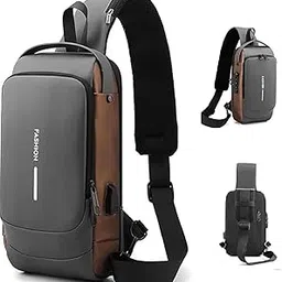 handcuffs Waterproof Polyester Slim Unisex Crossbody Sling Bag Chest Backpack Men's Shoulder Bag, Leisure Travel Handbag, Hard Shell Anti-Theft Chest Bag-picture-16