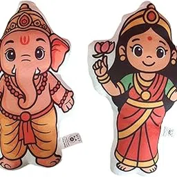Cosy Toys Combo of Baby Lakshmi Ji & Baby Ganesha Plush Toys – Soft Stuffed Hindu Deity Dolls for Kids, Gifting & Home Décor | Diwali Special Set-picture-45