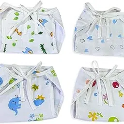 Love Baby Premium Newborn Cotton Cloth Nappies Reusable | Soft Washable Baby Langot | Reusable Multicolor Tie Nappies for 0-3 Months | Eco-Friendly Baby Diapers - 673 S Combo P26_-image-92