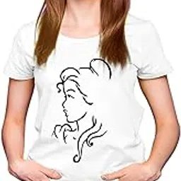 hangout hub Cotton Womens Tshirts Beauty Beast Ring Printed-picture-43