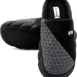 vritraz Unisex Bat Design Comfort Slip On Indoor Clog House Slipper (Black, UK - 8) For Mens-picture-41