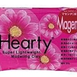 Padico Hearty Color Clay, Air Dry Clay for Art and Crafts Gift for Artists, Student,Children. Air Dry Super Light Weight Soft Clay Magneta 50g Pack of 1, ACMI Certified Non-Toxic Made in Japan-picture-13