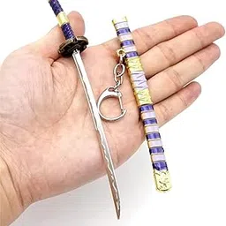 seven square Mini Katana Key Chain With Scabbard Unique Collectibles for Anime Fans Aesthetic Anime Katana Vintage Style Car Bike Home Keychain-picture-44