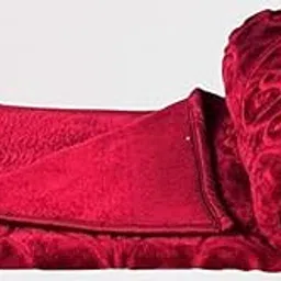 CHANGERS Embossed Blankets,Quilt,duvets,dohar,Quilt,duvets,dohar Solid Colour Ultra Soft Floral Double Bed Heavy Mink Winter Blanket-picture-29
