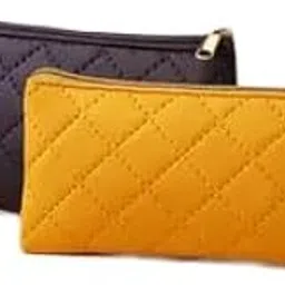 Stylish Hand Wallet for Women Combo Pack of 2 Hand Purse for Girls Checks DesignClutches_121-picture-16