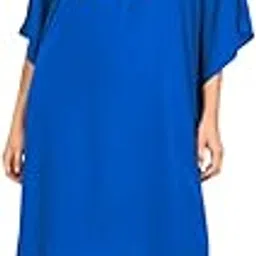 Solid Plain Short Beach Kaftan Cover up-image-50