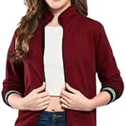 ri sign hub Women's Regular Fit Full Sleeved Zipper High Neck Jacket/Sweatshirt For Winter Wear-picture-11