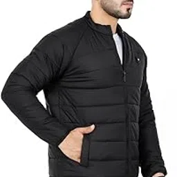dollar Full Sleeves Bomber Jacket for Men | Nylon Men's Standing Collar Lightweight Winter Jacket, Regular Fit-picture-25