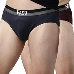 f a s o Men's Cotton Briefs | Ultra-Soft Durable Waistband | Modern Square Cut Fit | Tagless & Label-Free Comfort-picture-10