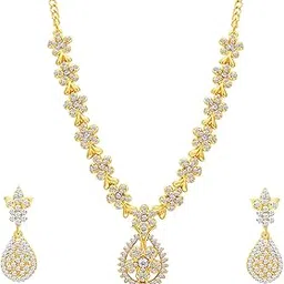 sukkhi Glistening Gold Plated Ad Necklace Set For Women-picture-13