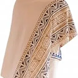 crystalheal; designing the destiny Felix Shawl – 100% Cotton Hand Block Print Scarf/Wrap, Lightweight Boho Tribal Print Shawl for Women, Summer Travel Accessory (Blue, Green, Natural)-picture-24