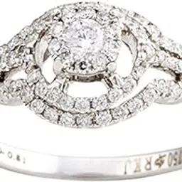 khanna jewellers 18k White Gold and Diamond Ring-picture-20