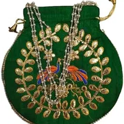 TheValvettThread Designer Bags, Handcrafted Embroidered Bridal Handbag with Multiple Colours Traditional Wedding Party Gift Purse-picture-32