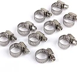 TRENDIVIBE 10Pcs Adjustable Fuel Petrol Pipe Hose Clips Stainless Spring Clamp 8-12mm-image-2