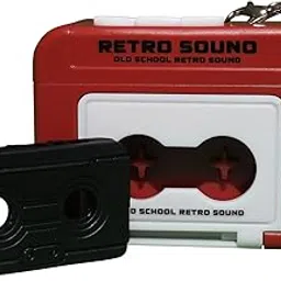 Retro Tape Recorder Keychain | Mini Vintage Cassette Player with Sound Effect | Portable Voice Recorder with Recording & Playback | Compact, Lightweight & Durable Novelty Gift for Men, Women & Kids-picture-15