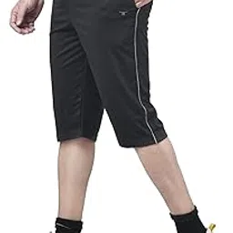 Hosiery Cotton Regular Fit Three Quarters/Three Fourths/Three by Fourth /3/4 / Capri for Men- Casual/Sports Wear with One Side Zip Lock Pocket.-image-37