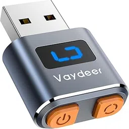 VAYDEER Metal Tiny Mouse Jiggler, USB Mouse Mover Undetectable, Automatic Shaker with Separate Mode and ON/Off Buttons, Mouse Moving Device LED Screen, Wiggler Giggler Keep Computer/PC/Laptop Awake-image-4