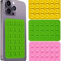 Mobile/Phone Accessories Sticky Suction Phone Case,(Pack of 3 Multicolour) Phone Holder Hands-Free Anti-Slip Silicone Back Cover for Videos, Selfies, Car Dashboard, Mirror & Shower-image-42