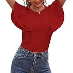 itshe Women Party Top Western Office top for Jeans Casual Formal Stylish Short Sleeves top-picture-54