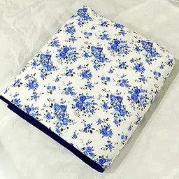 SHOPINGTRADE 100% Cotton Single Bed Reversible Blanket/Duvet/AC Comforter Light Weight, AC Dohar, All Weather Single Bed Dohar (Blue, Single Bed)-picture-42