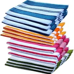 Space Fly Cotton Hand Towels - 450 GSM for Wash Basin & Kitchen | Gym & Face Towel Set of 12 - Travel Friendly-picture-51